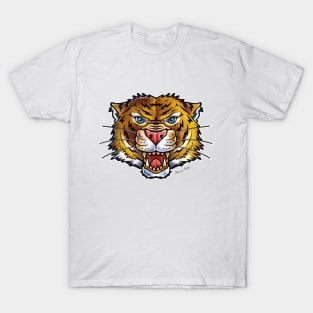 Powerful tiger - Neo traditional Tattoo Style T-Shirt